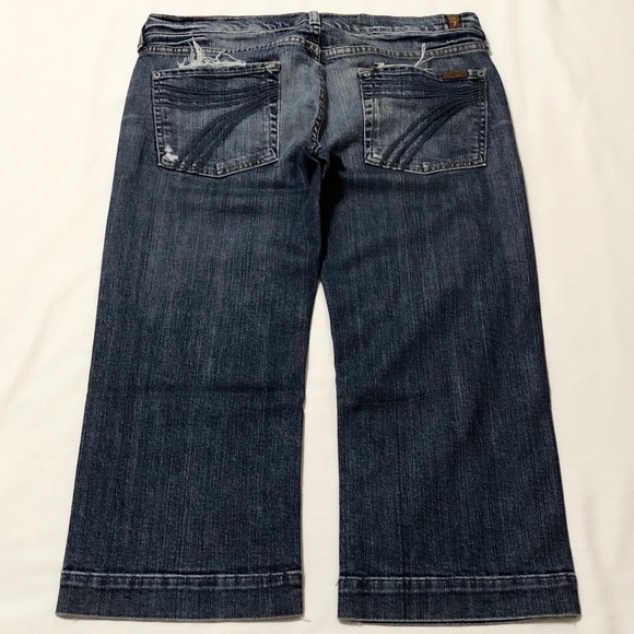 7 For All Mankind Dojo Distressed Cropped - Sz 31 - Picture 7 of 16